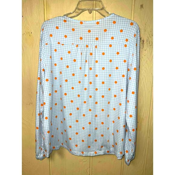 💜 3/$25 💜 Lands' End Pajama Top Womens X-Large Sleep Shirt Super Soft Knit - Picture 3 of 9